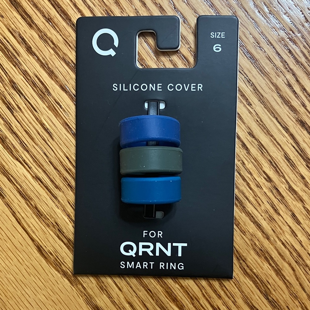 QRNT Silicone Ring Cover Set - Blue, Turquoise, Army Green - Size 6